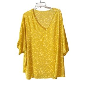 Yellow and white Women's Top